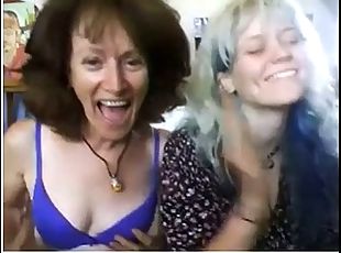 Orta yaşlı seksi kadın, Kız, Web kamerası, Eğlenceli, Anne